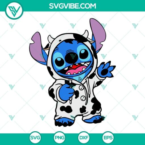 stitch cow svg png dxf eps clipart image cutting file digital download 1 mockup