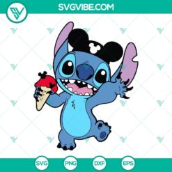 Disney, SVG Files, Stitch Cream SVG File, Snackgoal SVG Images, Drinks And 2