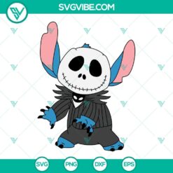 Disney, Halloween, SVG Files, Stitch Dressed As Jack Skellington SVG Images, 18