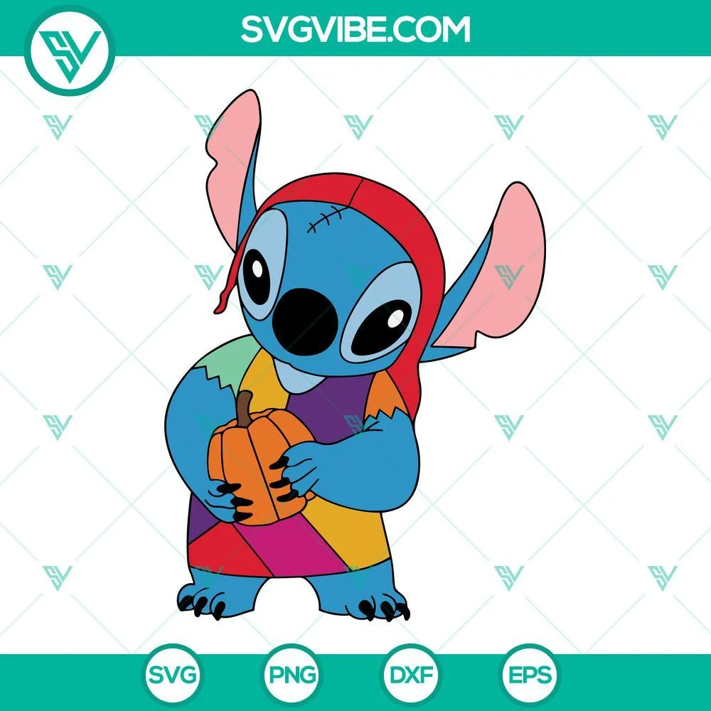 Disney, Halloween, SVG Files, Stitch Dressed As Sally SVG Files, Stitch Sally 1