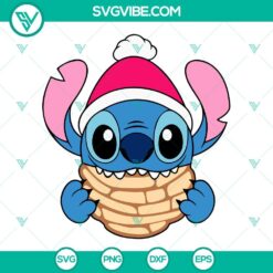 Christmas, Disney, SVG Files, Stitch Ho Ho Ho Christmas SVG Image, Stitch Santa 3