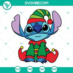 Christmas, Disney, SVG Files, Stitch Elf SVG Images, Christmas Elf SVG Download 2