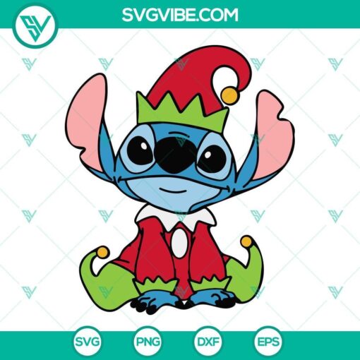 stitch elf svg chrsitmas elf stitch svg png dxf eps 8 mockup