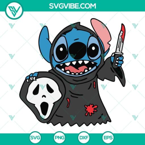 stitch ghostface scream svg stitch horror movie halloween svg 3 mockup