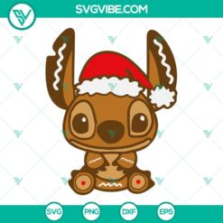 Christmas, Disney, SVG Files, Stitch Gingerbread Cookie SVG Image, Gingerbread 6