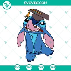 Disney, School, SVG Files, Stitch Graduation Cap SVG Image, Funny Stitch 5