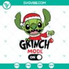 Stitch Grinch Mode On Christmas SVG file, ideal for crafting projects. PNG, DXF, and EPS formats for easy cutting.