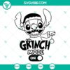 Stitch Grinch and Merry Christmas SVG downloads, PNG, DXF, EPS for holiday crafting projects.