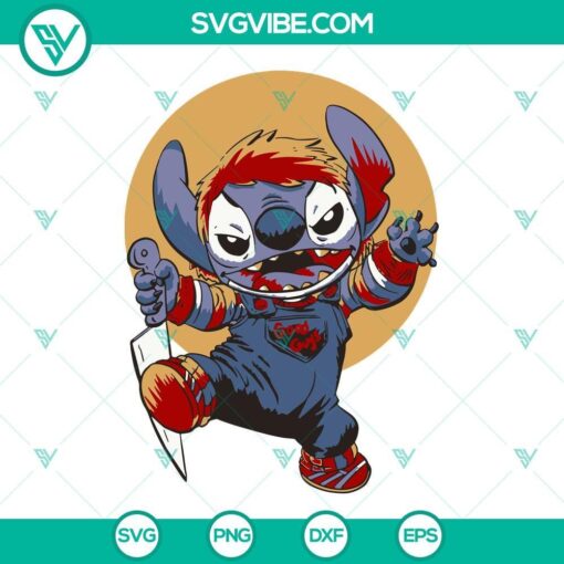 stitch halloween chucky childs play svg png dxf eps cut files for cricut silhouette 6 mockup