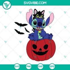 Stitch Halloween SVG Files Bundle, Stitch Pumpkin SVG Images, Witch Stitch SVG Download 2
