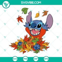 Disney, Fall, Seasons, SVG Files, Thanks Giving, Stitch Happy Fall Autumn SVG 20