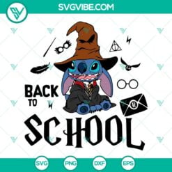 Disney, Movies, SVG Files, Stitch Harry Potter Back To School SVG Download, 3