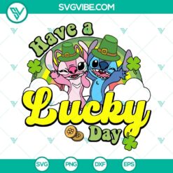 Disney, St Patrick's Day, SVG Files, Stitch Have A Lucky Day SVG File, Stitch 2