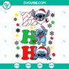 Stitch Ho Ho Ho Santa Claus Christmas SVG design for download. Festive and cute holiday illustration for crafting projects.