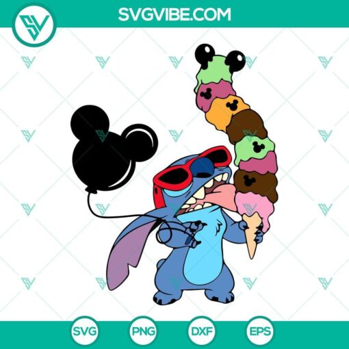 stitch ice cream svg disney food svg snacks vacation svg disney family trip svg png dxf eps 2 mockup