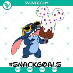 Disney, SVG Files, Stitch Ice Cream Cricut SVG, Stitch Snackgoals SVG Files PNG 2