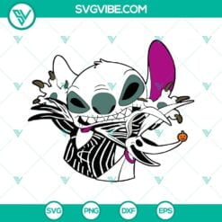 Disney, Halloween, SVG Files, Stitch Jack Skellington SVG Image Bundle, Stitch 15