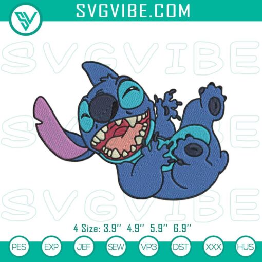 stitch laughing embroidery designs disney stitch machine embroidery pattern files mockup