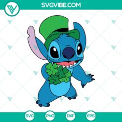 Disney, St Patrick's Day, SVG Files, Stitch St Patricks Day SVG Images, Let The 3