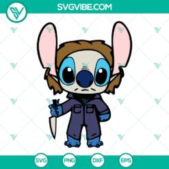 Disney, Halloween, SVG Files, Stitch Michael Myers SVG Download, Horror Stitch 2