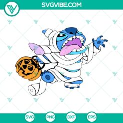 Disney, Halloween, SVG Files, Stitch Mummy Pumpkin Halloween SVG Images, Mummy 16