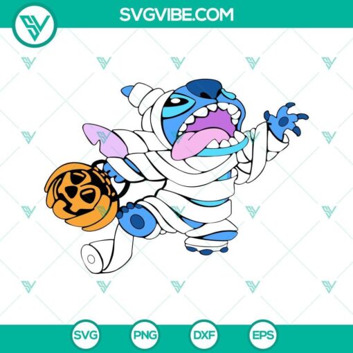 stitch mummy pumpkin halloween svg mummy disney halloween svg png dxf eps cricut 1 mockup