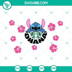 Disney, Starbucks Cup Wrap, SVG Files, Stitch Ohana Starbucks Wrap SVG Image, 4