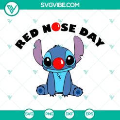 Disney, SVG Files, Trending, Stitch Red Nose Day SVG Image, Fund Raising SVG 2