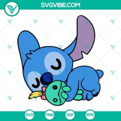 Disney, SVG Files, Stitch Sleeping SVG Image, Stitch And Scrump SVG Files PNG 2