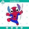 Spiderman stitch design SVG bundle with Marvel characters, PNG files for download.