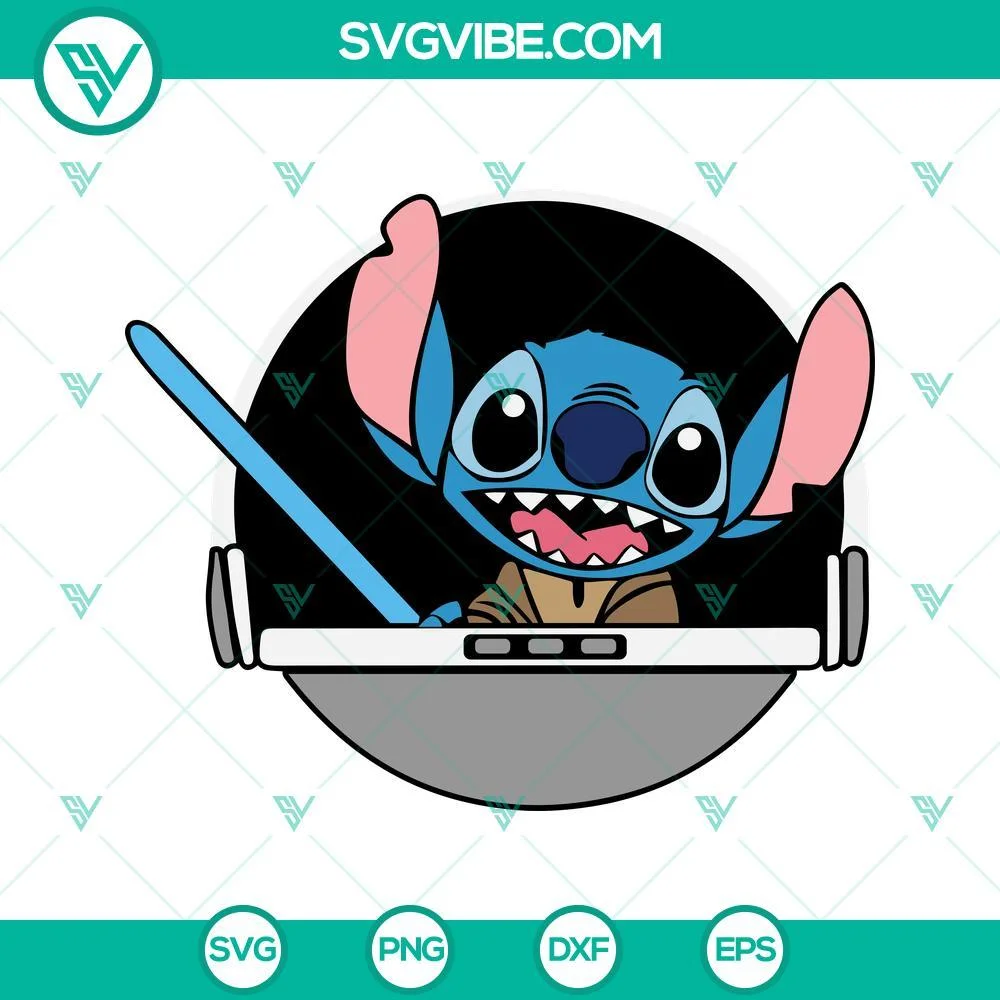 Disney, Movies, SVG Files, Stitch Star Wars SVG Images PNG DXF EPS Cut Files 1