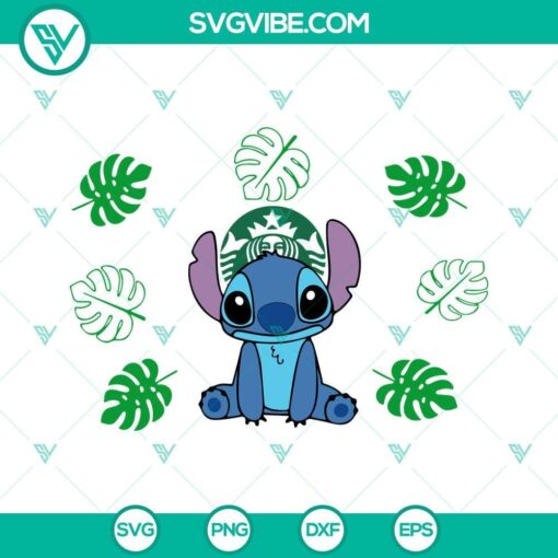 stitch starbucks wrap svg lilo stitch starbucks cup svg disney venti cold cup full wrap svg png dxf eps 1 mockup