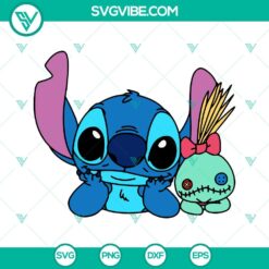 Disney, SVG Files, Stitch SVG File PNG DXF EPS, Scrump Lilo And Stitch SVG 4