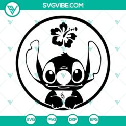 Stitch SVG images set featuring Stitch Black and White as well as Stitch Hawaii designs for crafting projects.