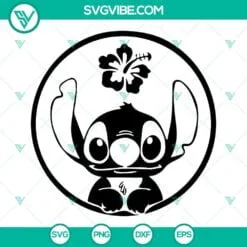 Disney, SVG Files, Stitch SVG Images, Stitch Black And White SVG Files, Stitch 2