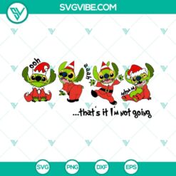 Christmas, SVG Files, Stitch That’s It I’m Not Going SVG Images, Stitch Elf 4