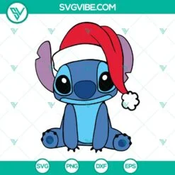 Christmas, Disney, SVG Files, Stitch Wanta Hat Christmas SVG File PNG DXF EPS 2