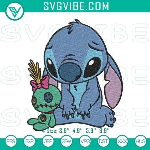 stitch with doll embroidery designs scrump embroidery files mockup