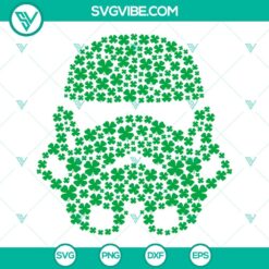 St Patrick's Day, SVG Files, Stormtrooper Shamrock SVG Download, 4 Leaf Clover 2