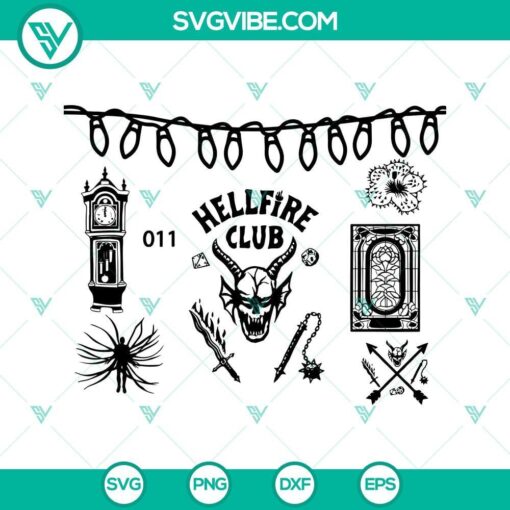 stranger things 4 svg bundle hellfire club svg vecna svg png dxf eps vector clipart 2 mockup