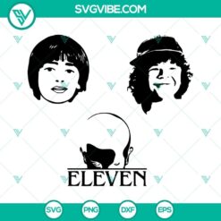 Stranger Things Bundle SVG featuring Eleven and friends, high-quality digital files for crafting projects.
