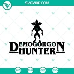 Movies, SVG Files, Stranger Things Demogorgon Hunter SVG File PNG DXF EPS 2