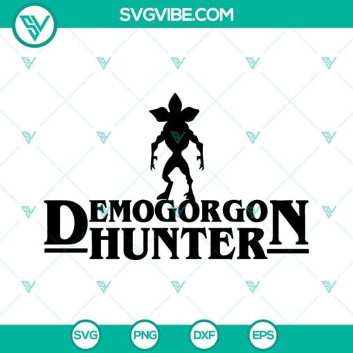 stranger things demogorgon hunter svg png dxf eps 9 mockup