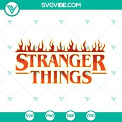 Stranger Things logo bundle with SVG, PNG, DXF, EPS files for Cricut and Silhouette machines.