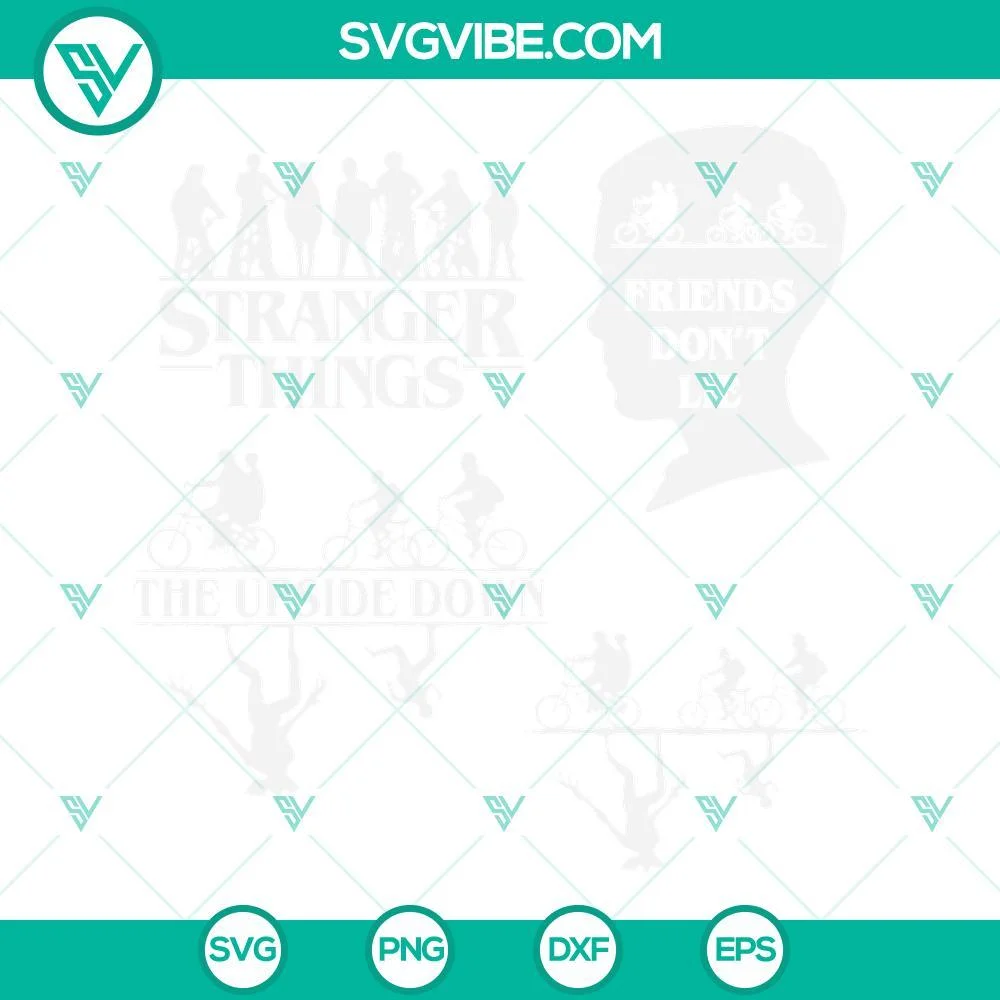 Movies, SVG Files, Stranger Things SVG Download Bundle, The Upside Down SVG 1