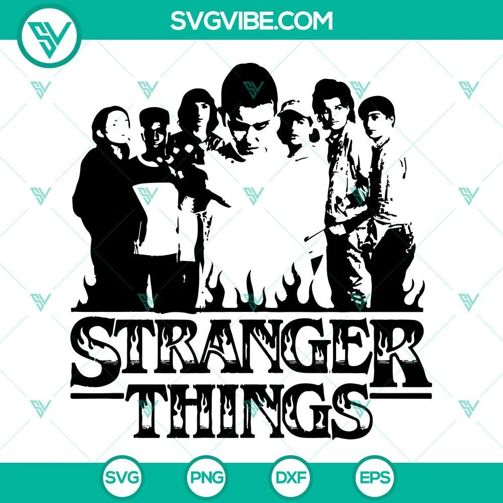 Movies, SVG Files, Stranger Things SVG Download, Stranger Things Friends SVG 1