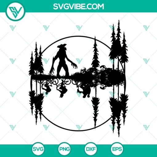 stranger things upside down demogorgon svg png dxf eps cut files for cricut silhouette 6 mockup