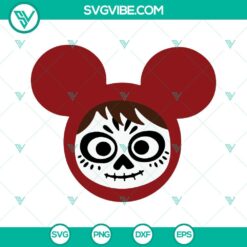 sugar skull mickey head svg coco disney svg day of the dead svg digital download files 7 mockup