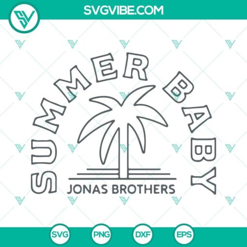 summer baby jonas brothers svg palm tree svg the album svg png dxf eps files 8 mockup