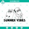 Summer Vibes Mabel and Waddles SVG file inspired by Gravity Falls TV show characters, in PNG, DXF, EPS formats for crafting projects.